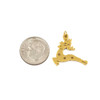 Cherry Tree Beads 304 Stainless Steel 17.5x21.5mm Reindeer Charm Components with 4mm Jump Ring - 2 per bag  Cherry Tree Beads 304 Stainless Steel 17.5x21.5mm Reindeer Charm Components with 4mm Jump Ring - 2 per bag