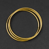 18k Gold Plated 304 Stainless Steel 2x60mm Small Bangle Bracelet Set - 3 bracelets