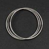 Silver 304 Stainless Steel 2x60mm Small Bangle Bracelet Set - 3 bracelets