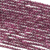 Ruby 3.5mm Faceted Round Beads - 15 inch strand