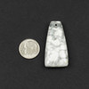 Howlite 20x40mm Top Front Drilled Tapered Rectangle Pendant - 1 per bag