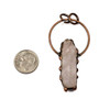 Electroformed Copper approx. 30x50mm Pendant with Quartz Point & 50mm Copper Hoop - 1 per bag