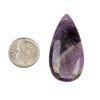 Amethyst 20x40mm Top Front Drilled Teardrop Pendant - 1 per bag