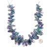 Dyed Blue Amethyst Graduated 5-14x12-26mm Top Drilled Rough Nugget Beads - 16 inch knotted strand