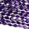Amethyst approx. 8x12-13x20mm Faceted Nugget Beads - 8 inch strand