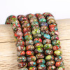 Cherry Tree Beads Dyed Fiesta Rainbow Impression Jasper 5x8mm Rondelle Beads - color #06, 15 inch strand 
