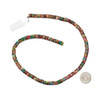 Dyed Fiesta Rainbow Impression Jasper 3x6mm Heishi Beads - color #06, 15 inch strand