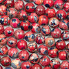 Dyed Pink and Dark Blue Impression Jasper 10mm Round Beads - color #27, 15 inch strand