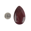 Burgundy Mookaite 30x50mm Top Front to Back Drilled Teardrop Pendant with a Flat Back - 1 per bag