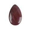 Burgundy Mookaite 30x50mm Top Front to Back Drilled Teardrop Pendant with a Flat Back - 1 per bag