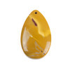 Yellow Mookaite 30x50mm Top Front to Back Drilled Teardrop Pendant with a Flat Back - 1 per bag