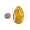 Yellow Mookaite 30x50mm Top Front to Back Drilled Teardrop Pendant with a Flat Back - 1 per bag
