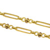 Cherry Tree Beads Coated Brass Chain with 5.5x22mm Paper Clip Links with 6mm Round Links and 3x7mm Bar - 2 meters 