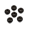 Cherry Tree Beads Large Hole Black Obsidian 8x14mm Rondelle Beads with 6mm Drilled Hole - 6 per bag 