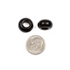 Large Hole Black Obsidian 8x14mm Rondelle Beads with 6mm Drilled Hole - 6 per bag