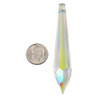 Clear Glass Crystal Point 16x76mm Prism Suncatcher Hanging Pendant with an AB finish - 1 piece