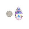 Clear Glass Crystal Teardrop 22x38mm Prism Suncatcher Hanging Pendant with an AB finish - 1 piece