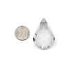 Clear Glass Crystal Teardrop with Ruffles Edges 25x37mm Prism Suncatcher Hanging Pendant - 1 piece
