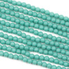 Glow-in-the-Dark Glass Round Beads - 4mm, Teal Green #10, 15 inch strand