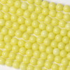 Glow-in-the-Dark Glass Round Beads - 6mm, Yellow #5, 15 inch strand