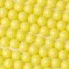 Glow-in-the-Dark Glass Round Beads - 8mm, Yellow #5, 15 inch strand