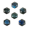 Blue Labradorite 18x20mm Top Front Drilled Hexagon Pendant - 1 per bag