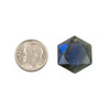 Blue Labradorite 18x20mm Top Front Drilled Hexagon Pendant - 1 per bag