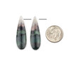 Purple Moss Agate 10x35mm Top Drilled Teardrop Pendant Pair - 2 pieces