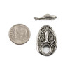 Green Girl Studios Pewter 18x26mm Octopus Toggle with 5x20mm Fish Bar - 1 per bag