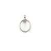 Quartz approximately 8x13mm Faceted Oval Drop with Sterling Silver Bezel - 1 piece