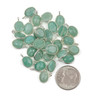 Amazonite approximately 8x13mm Faceted Oval Drop with Sterling Silver Bezel - 1 piece