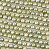 Fresh Water Pearl 6mm Green Button Beads - 8 inch strand