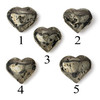 Pyrite approx. 1.5x2 inch Heart Palm Stone Specimen - 1 piece