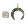 Cherry Tree Beads Blue Labradorite 33mm Moon Pendant with Gold Plated Bail - 1 per bag 