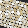Mother of Pearl 10mm Tan Coin Beads - 15 inch strand