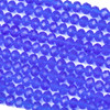 Crystal 4x6mm Royal Blue Faceted Rondelle Beads - Approx. 16 inch strand
