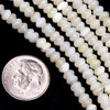 Cherry Tree Beads Mother of Pearl 3x4mm Cream Rondelle Beads - 16 inch strand 