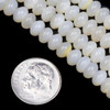 Cherry Tree Beads Mother of Pearl 4x6mm Cream Rondelle Beads - 16 inch strand 