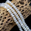 Cherry Tree Beads Mother of Pearl 4x6mm Cream Rondelle Beads - 16 inch strand 