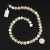 Mother of Pearl 12mm Tan Star Beads - 16 inch strand