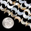 Cherry Tree Beads Mother of Pearl 8x10mm Crescent Moon Beads 