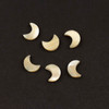 Mother of Pearl 8x10mm Tan Crescent Moon Beads - 6 pieces