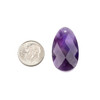 Amethyst 18x30mm Top Front Drilled Faceted Teardrop Pendant  - 1 per bag