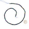 Dyed Purple & Blue Rainbow Tigereye 4.5mm Round Beads - 15 inch strand