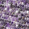 Dog Tooth Amethyst 7mm Round Beads - 15.5 inch strand