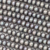 Fresh Water Pearl 5x8mm Silver Rondelle Beads - 16 inch strand