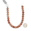 Large Hole Peach Moonstone 10mm Faceted Lantern Beads with a 2.5mm Drilled Hole - approx. 8 inch strand