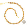Citrine 7mm Faceted Cube Beads - 15 inch strand
