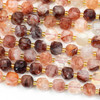 Red Hematoid Quartz 8.5mm Faceted Cube Beads - 15 inch strand