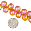 Glass 10x12mm Top Drilled Teardrop Beads - 8 inch strand